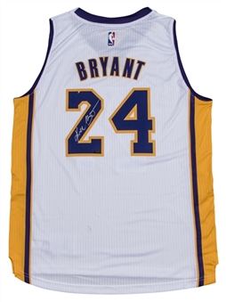 Kobe Bryant Autographed Los Angeles Lakers Adidas Swingman Jersey (Panini COA) (Red Cross Hurricane Relief Lot) 